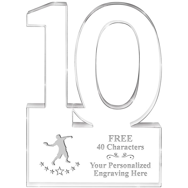 6" 10 YEARS OF SERVICE ACRYLIC