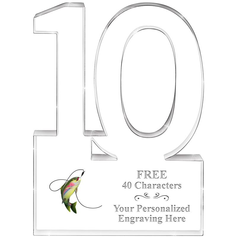 6" 10 YEARS OF SERVICE ACRYLIC