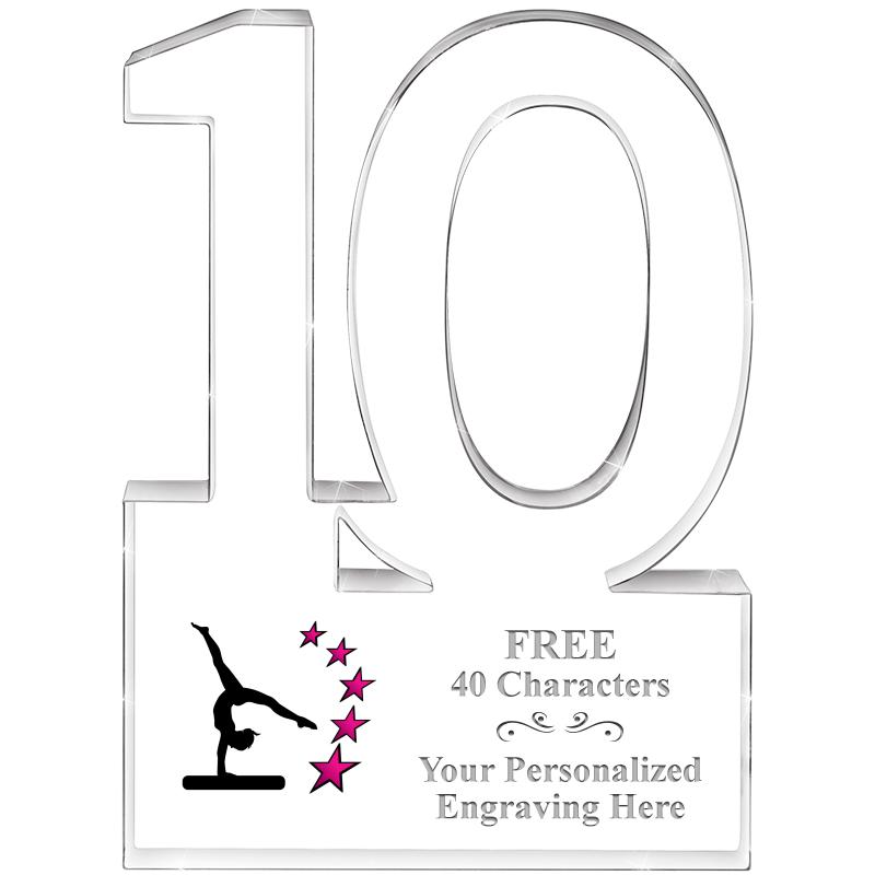 6" 10 YEARS OF SERVICE ACRYLIC