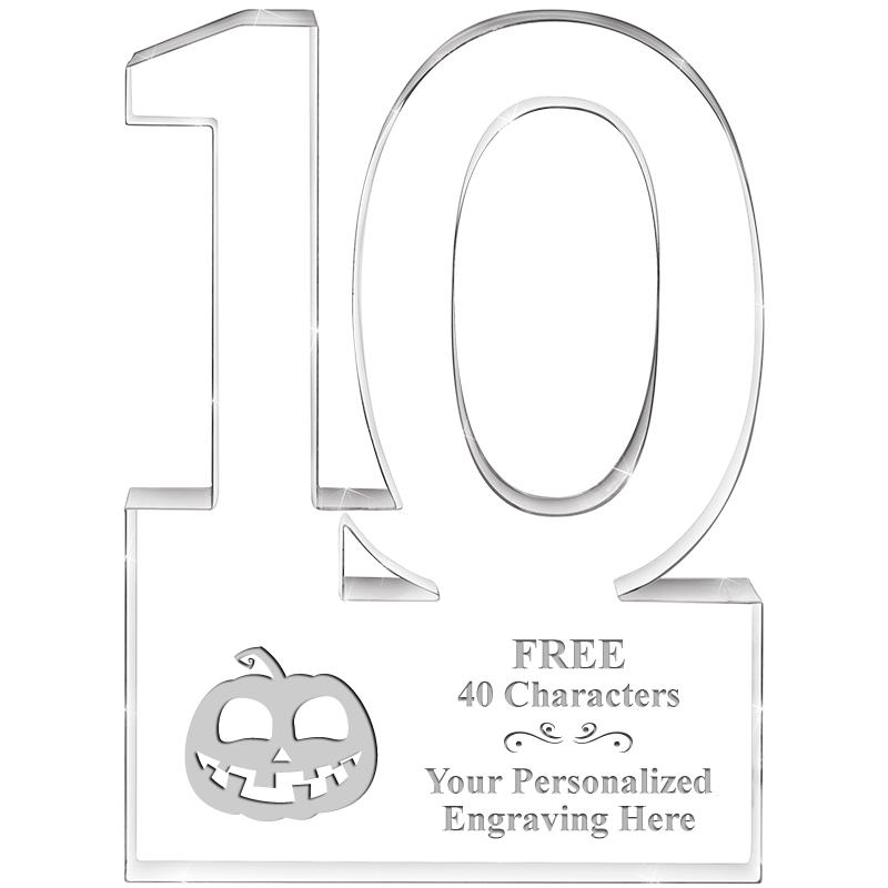 6" 10 YEARS OF SERVICE ACRYLIC