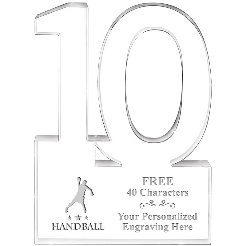 6" 10 YEARS OF SERVICE ACRYLIC