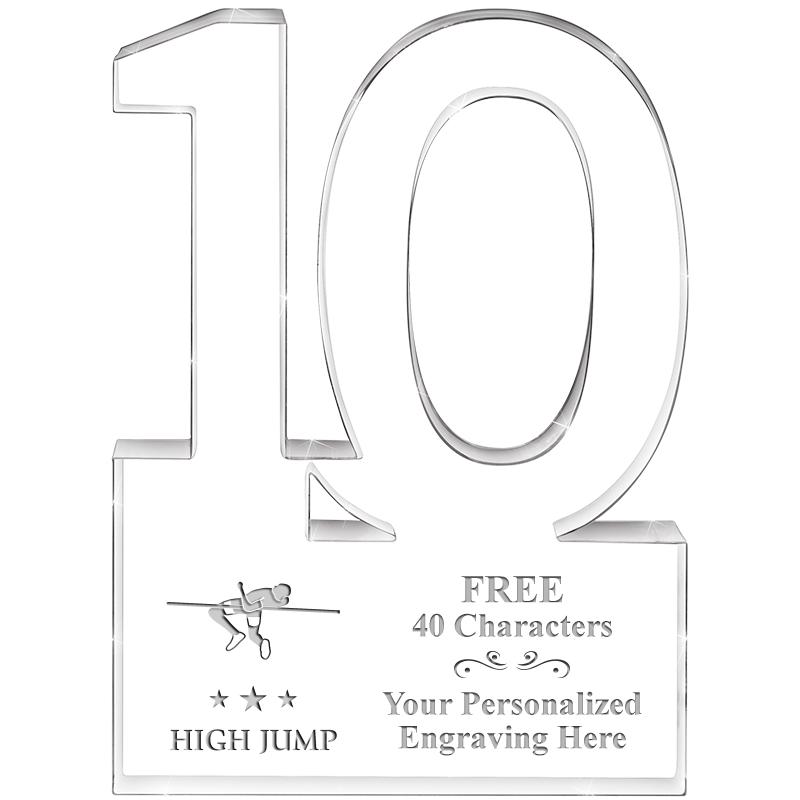 6" 10 YEARS OF SERVICE ACRYLIC