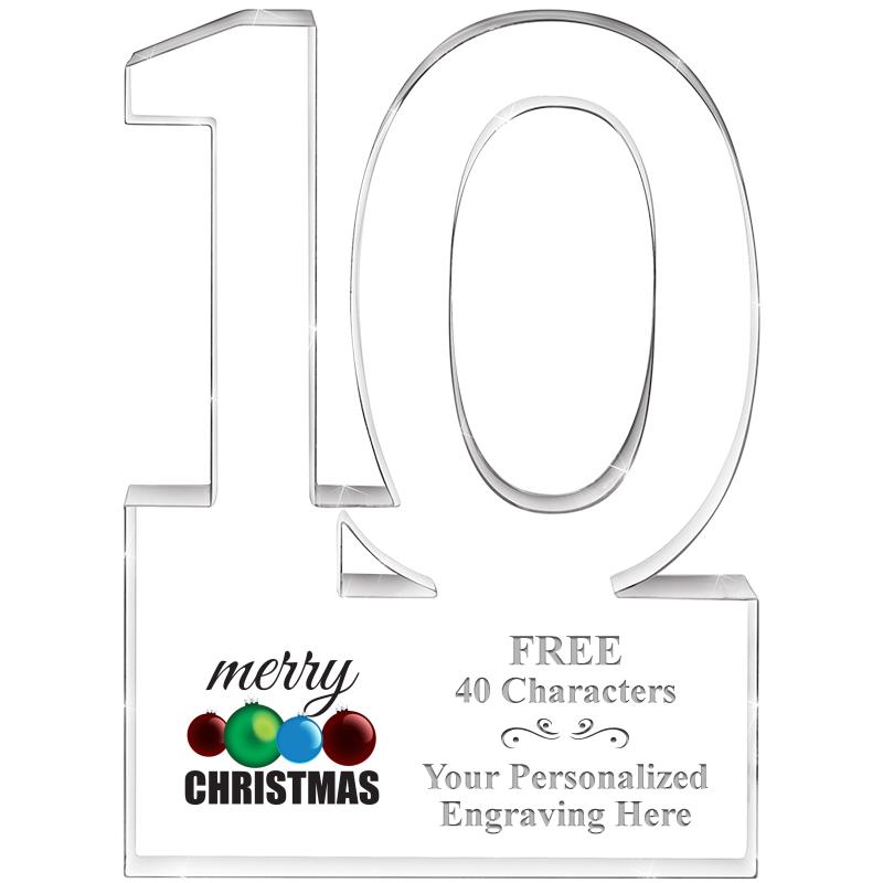 6" 10 YEARS OF SERVICE ACRYLIC