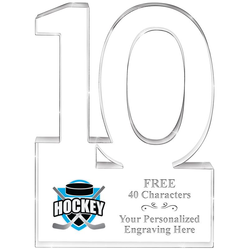 6" 10 YEARS OF SERVICE ACRYLIC