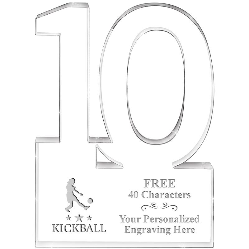 6" 10 YEARS OF SERVICE ACRYLIC