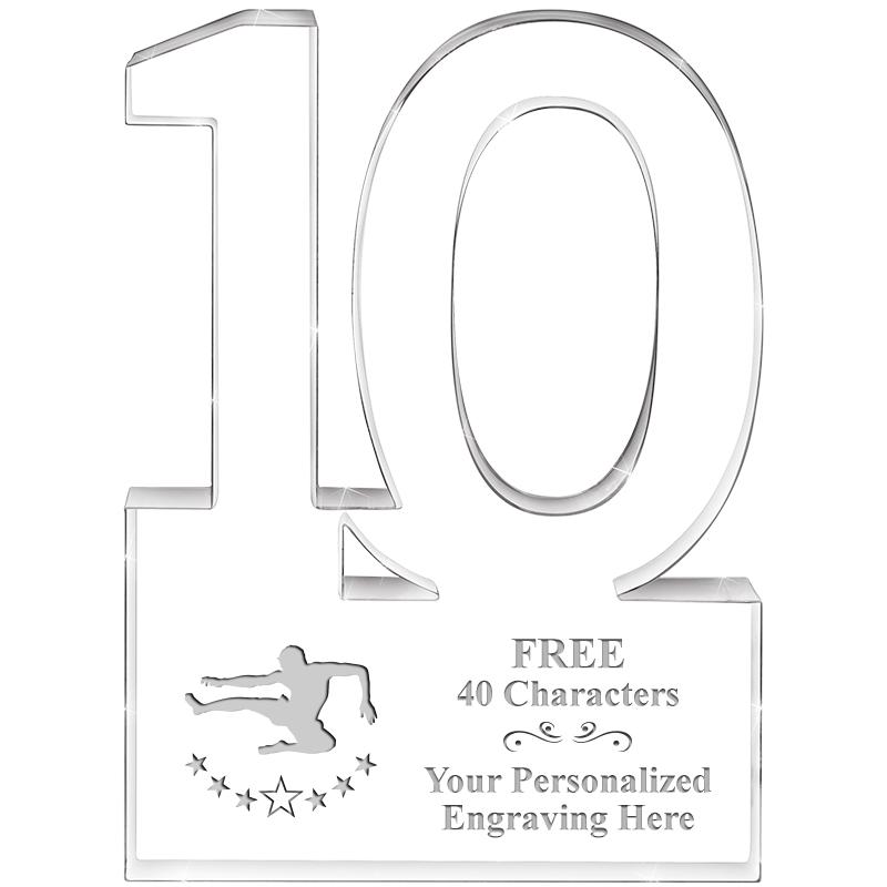 6" 10 YEARS OF SERVICE ACRYLIC