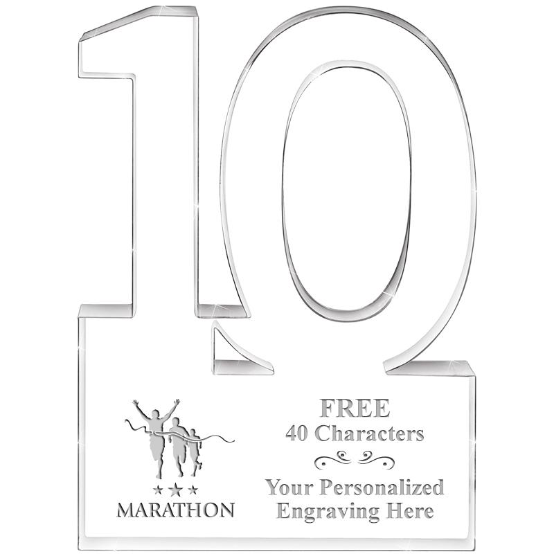 6" 10 YEARS OF SERVICE ACRYLIC