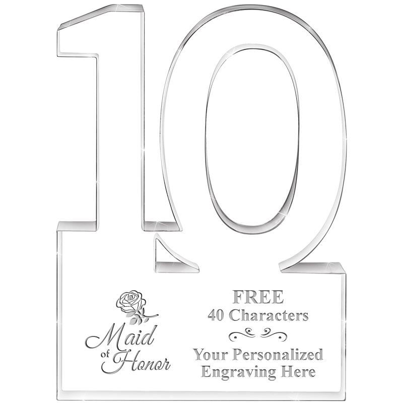 6" 10 YEARS OF SERVICE ACRYLIC