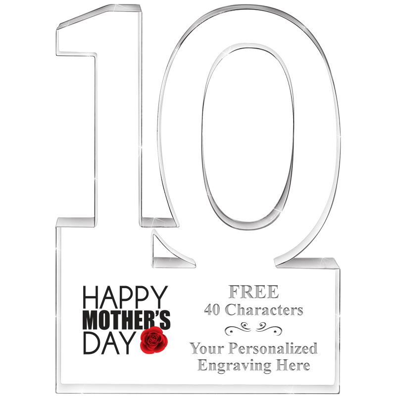 6" 10 YEARS OF SERVICE ACRYLIC