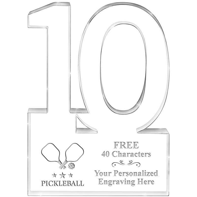 6" 10 YEARS OF SERVICE ACRYLIC