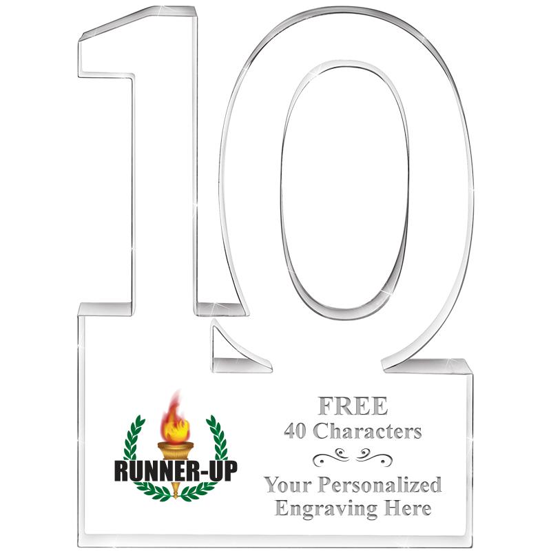 6" 10 YEARS OF SERVICE ACRYLIC