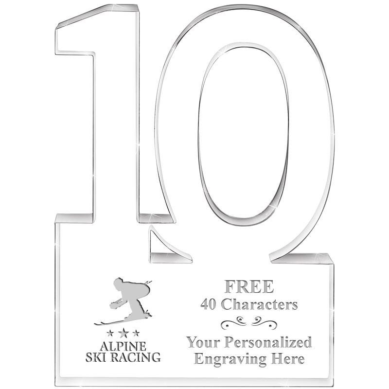 6" 10 YEARS OF SERVICE ACRYLIC