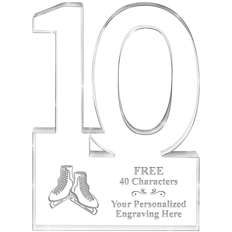 6" 10 YEARS OF SERVICE ACRYLIC