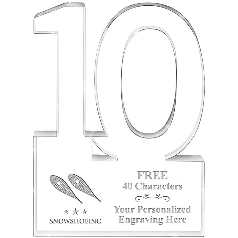 6" 10 YEARS OF SERVICE ACRYLIC