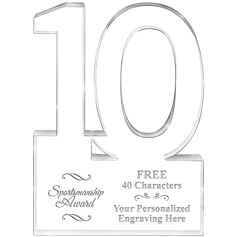 6" 10 YEARS OF SERVICE ACRYLIC