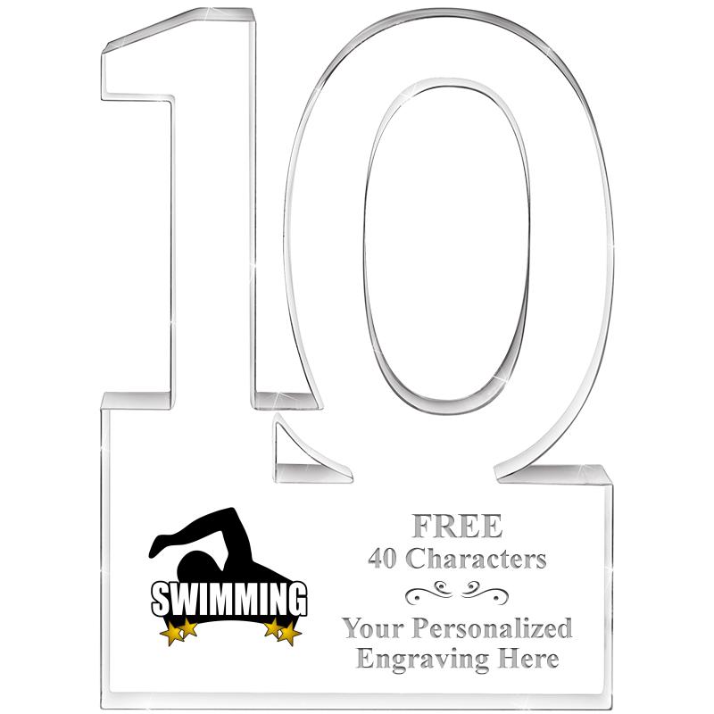 6" 10 YEARS OF SERVICE ACRYLIC