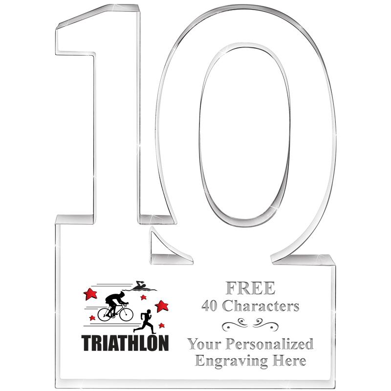 6" 10 YEARS OF SERVICE ACRYLIC