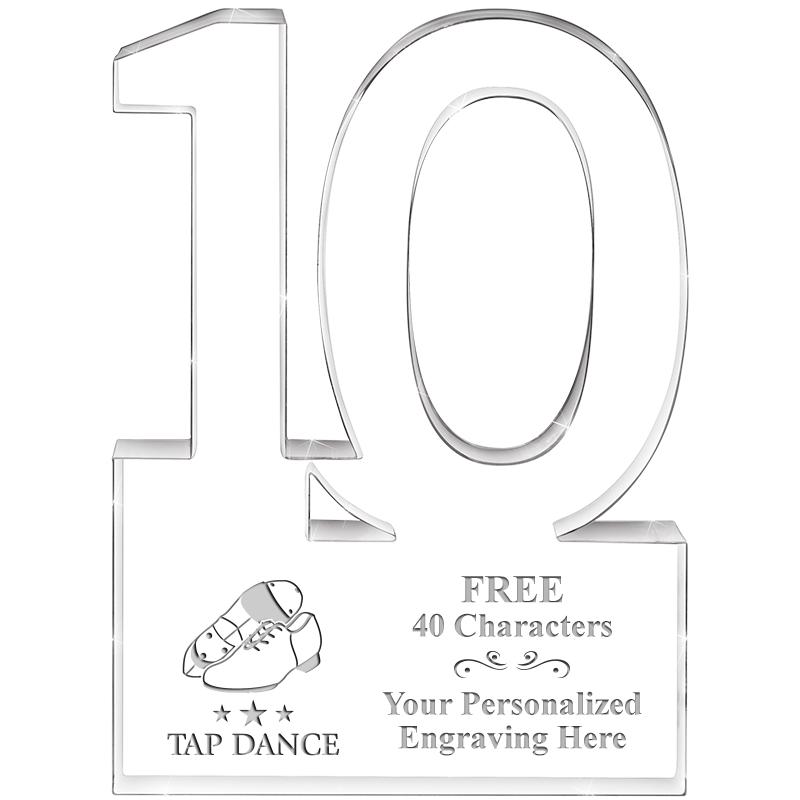 6" 10 YEARS OF SERVICE ACRYLIC