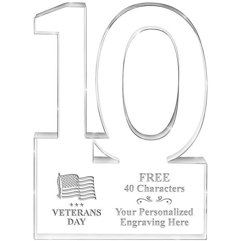 6" 10 YEARS OF SERVICE ACRYLIC