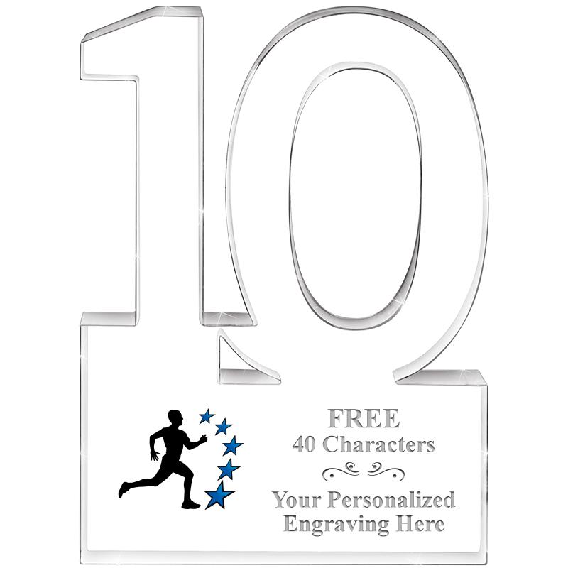 6" 10 YEARS OF SERVICE ACRYLIC