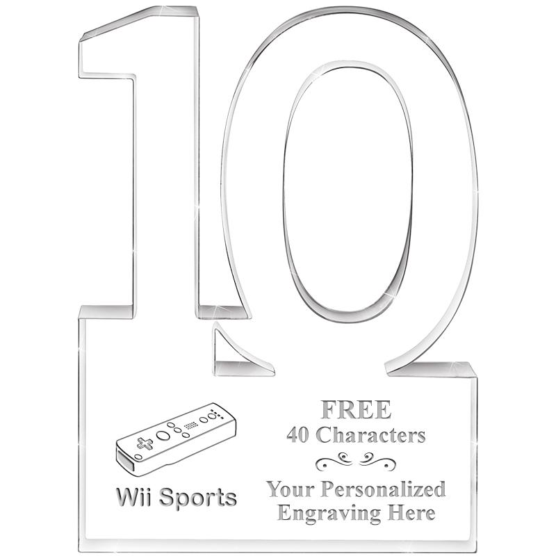 6" 10 YEARS OF SERVICE ACRYLIC