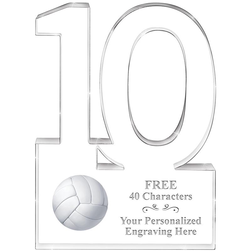 6" 10 YEARS OF SERVICE ACRYLIC