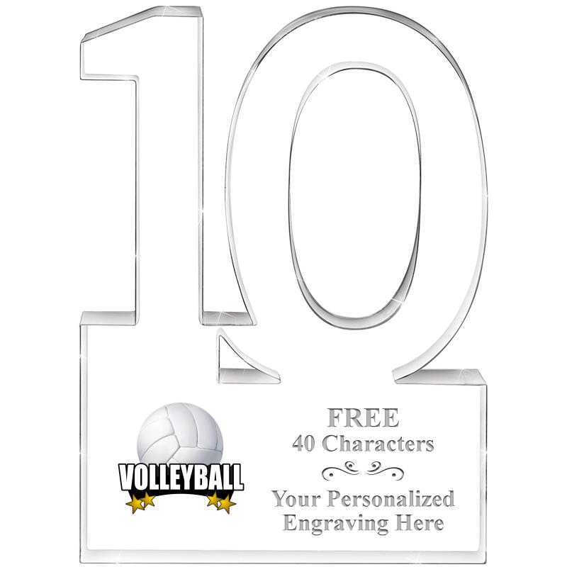 6" 10 YEARS OF SERVICE ACRYLIC