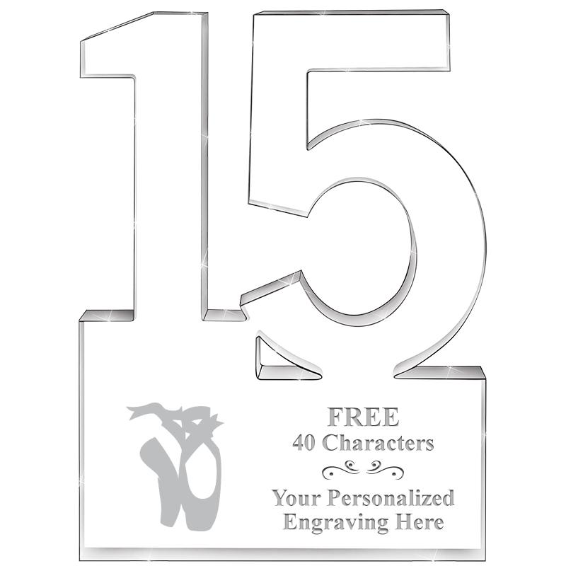 6" 15 YEARS OF SERVICE ACRYLIC