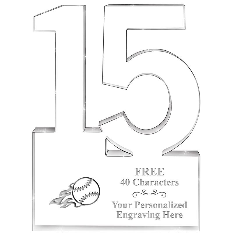 6" 15 YEARS OF SERVICE ACRYLIC