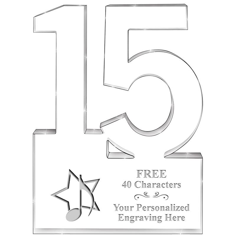 6" 15 YEARS OF SERVICE ACRYLIC