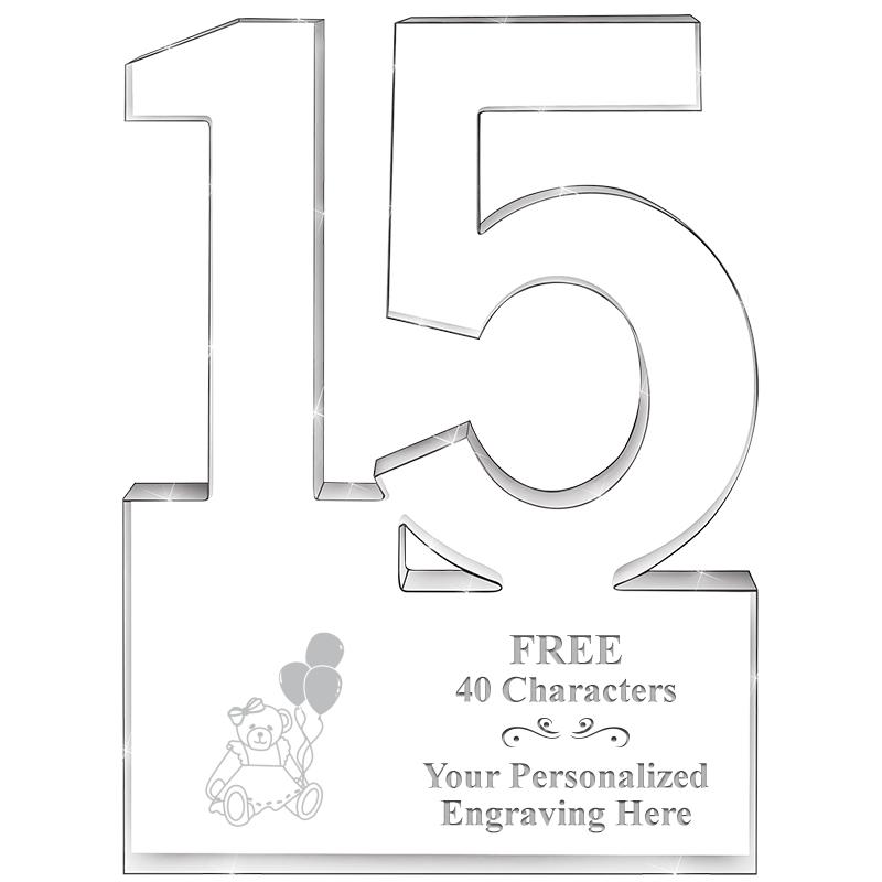 6" 15 YEARS OF SERVICE ACRYLIC