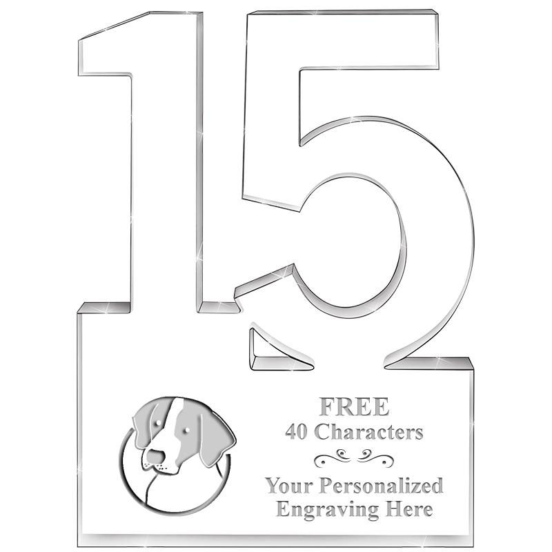 6" 15 YEARS OF SERVICE ACRYLIC