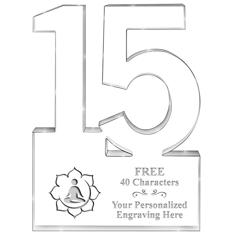 6" 15 YEARS OF SERVICE ACRYLIC