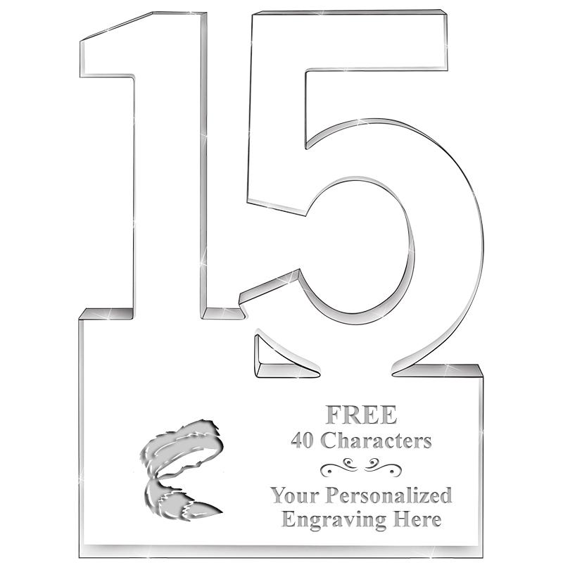 6" 15 YEARS OF SERVICE ACRYLIC