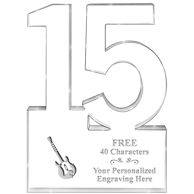 6" 15 YEARS OF SERVICE ACRYLIC