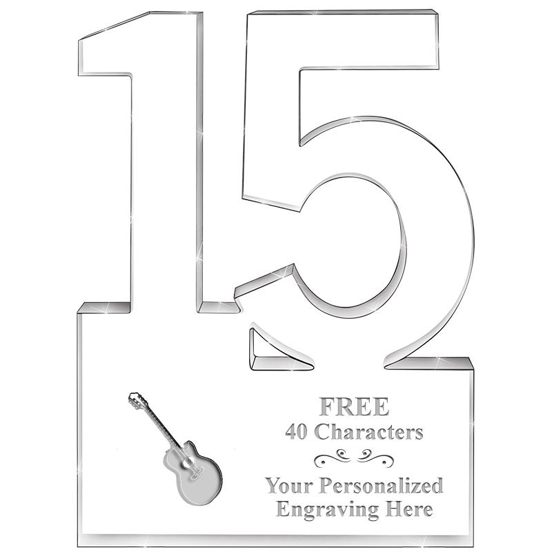 6" 15 YEARS OF SERVICE ACRYLIC