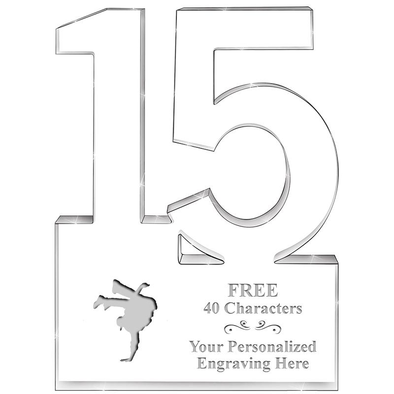 6" 15 YEARS OF SERVICE ACRYLIC