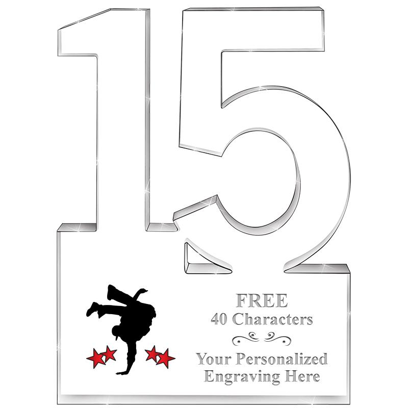 6" 15 YEARS OF SERVICE ACRYLIC