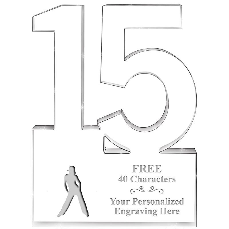 6" 15 YEARS OF SERVICE ACRYLIC