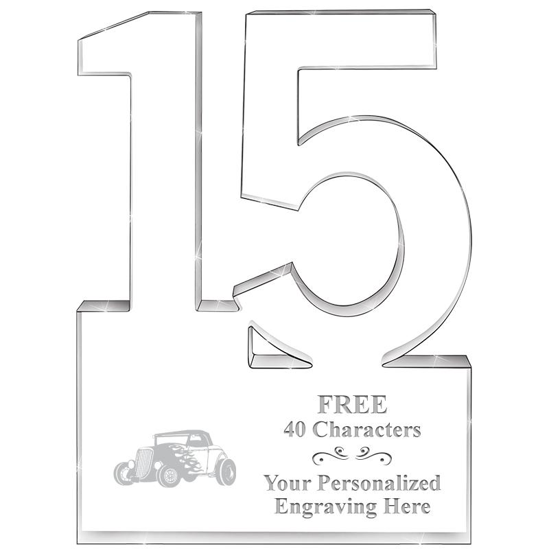 6" 15 YEARS OF SERVICE ACRYLIC