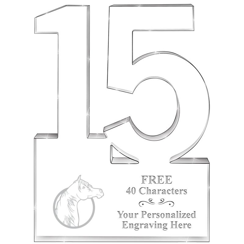 6" 15 YEARS OF SERVICE ACRYLIC