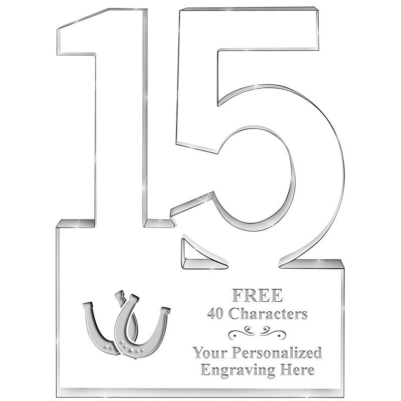 6" 15 YEARS OF SERVICE ACRYLIC