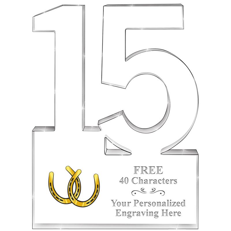 6" 15 YEARS OF SERVICE ACRYLIC