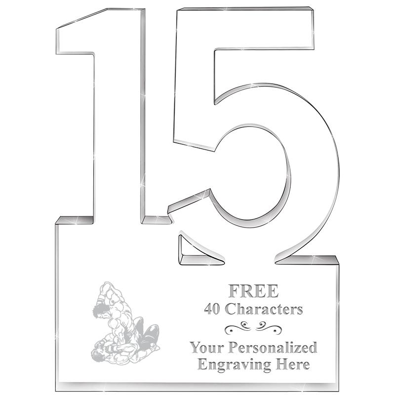 6" 15 YEARS OF SERVICE ACRYLIC