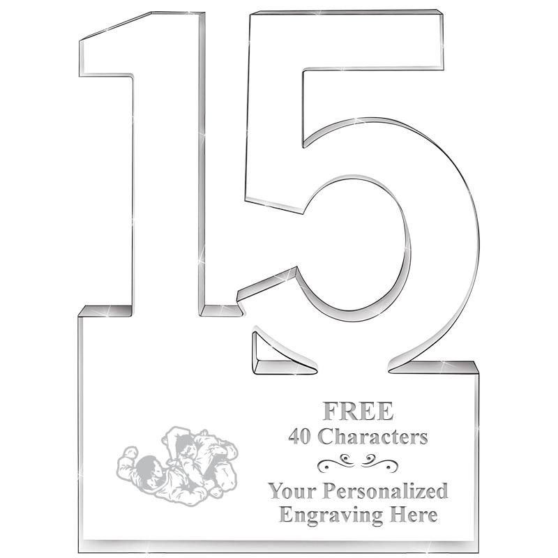 6" 15 YEARS OF SERVICE ACRYLIC