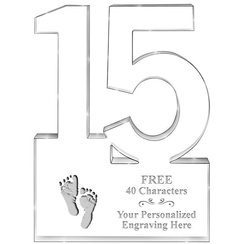 6" 15 YEARS OF SERVICE ACRYLIC