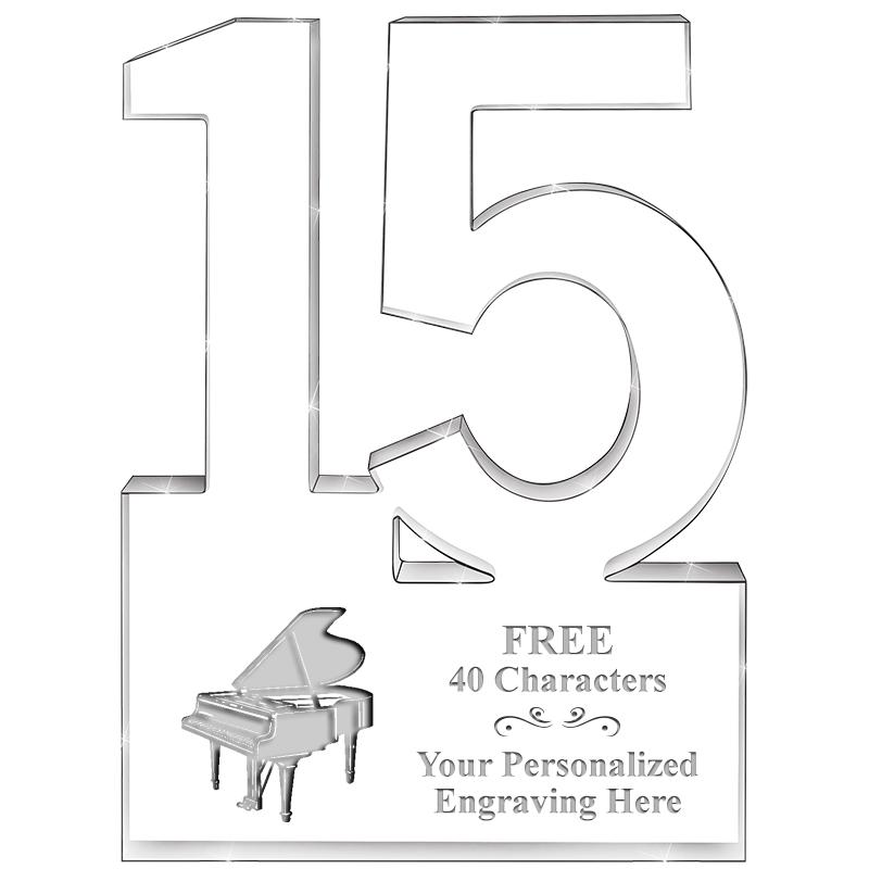 6" 15 YEARS OF SERVICE ACRYLIC