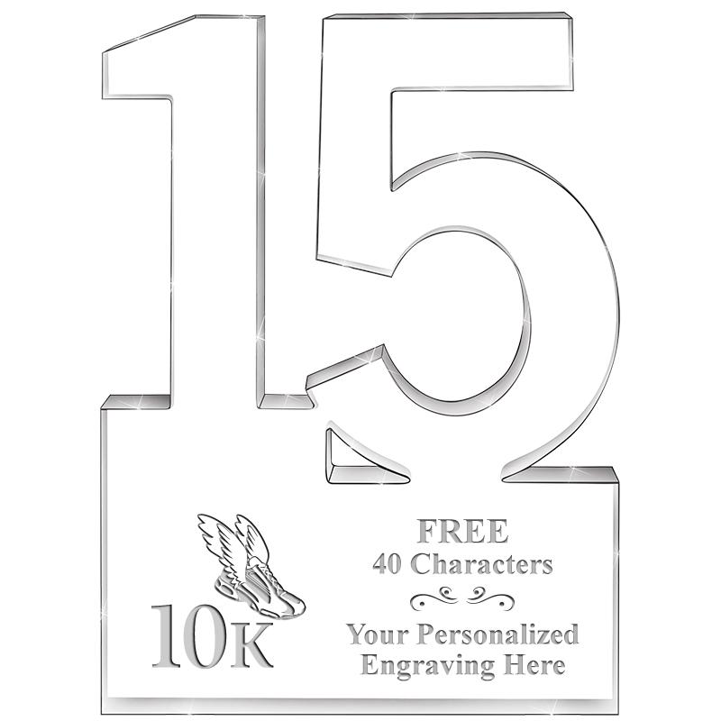6" 15 YEARS OF SERVICE ACRYLIC