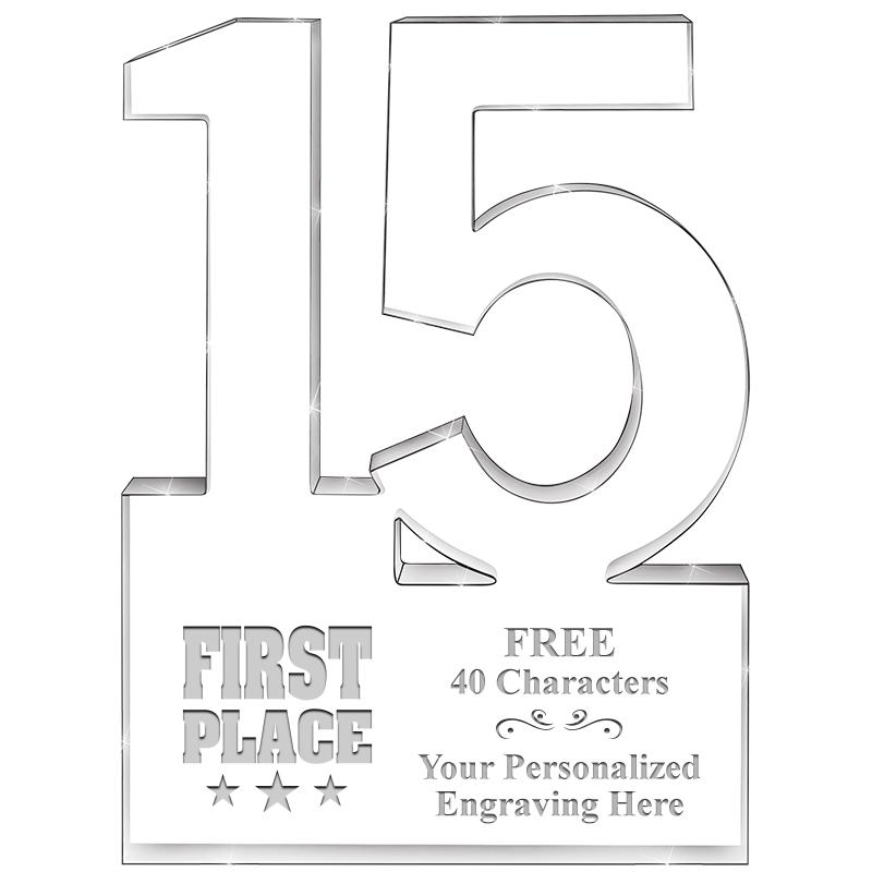 6" 15 YEARS OF SERVICE ACRYLIC