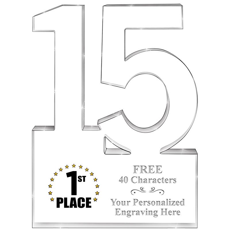 6" 15 YEARS OF SERVICE ACRYLIC